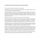 Transcripción video “Gestión de operaciones y la alineación estratégica”