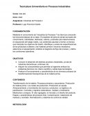 Planificación Procesos de Industrias