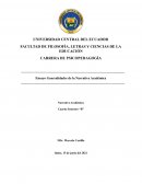 Ensayo Generalidades de la Narrativa Académica