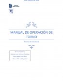 MANUAL DE OPERACIÓN DE TORNO