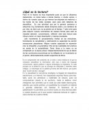 ¿Qué es la lectura?