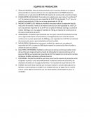 EQUIPOS DE PRODUCCIÓN