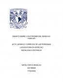 ENSAYO SOBRE LA AUTONOMÍA DEL DERECHO FAMILIAR