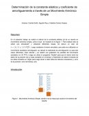 Determinación de la constante elástica y coeficiente de amortiguamiento a través de un Movimiento Armónico Simple