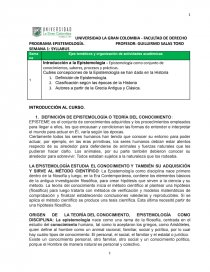 PROGRAMA EPISTEMOLOGÍA. Página 1