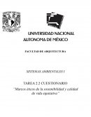 Marcos éticos de la sostenibilidad y calidad de vida equitativa