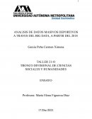 ANALISIS DE DATOS MASIVOS DEPORTIVOS A TRAVES DEL BIG DATA, A PARTIR DEL 2018