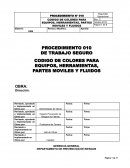 CODIGO DE COLORES PARA EQUIPOS, HERRAMIENTAS, PARTES MOVILES Y FLUIDOS