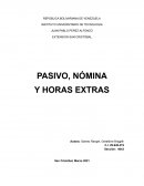 PASIVO, NÓMINA Y HORAS EXTRAS