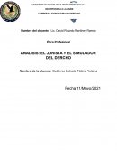 ANALISIS: EL JURISTA Y EL SIMULADOR DEL DERECHO