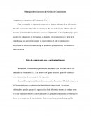 Mensaje sobre el proyecto de Gestión de Conocimiento