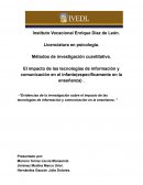 El impacto de las tecnologías de información y comunicación en el infante(específicamente en la enseñanza)