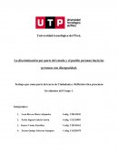La discriminación por parte del estado y el pueblo peruano hacia las personas con discapacidad