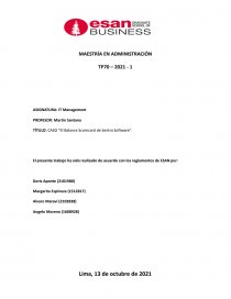 CASO “El Balance Scorecard de Sentra Software”. Página 1