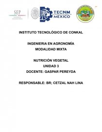 TOPICO 3 NUTRICIÓN VEGETAL. Página 1