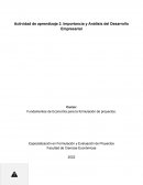 Actividad de aprendizaje 2. Importancia y Análisis del Desarrollo Empresarial