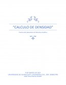 Calculo de densidad. Practica del laboratorio de mecánica analítica
