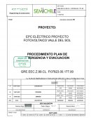 PROYECTO: EPC ELÉCTRICO PROYECTO FOTOVOLTAICO VALLE DEL SOL PROCEDIMIENTO PLAN DE EMERGENCIA Y EVACUACION