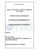Actividad de aprendizaje N°4 “Investigación de accidentes”