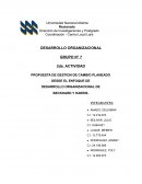 PROPUESTA DE GESTION DE CAMBIO PLANEADO DESDE EL ENFOQUE DE DESARROLLO ORGANIZACIONAL DE BECKHARD Y HARRIS