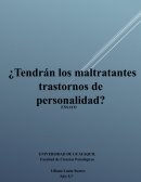 ¿Tendrán los maltratantes trastornos de personalidad?