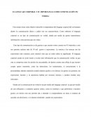 EL LENGUAJE CORPORAL Y SU IMPORTANCIA COMO COMUNICACIÓN NO VERBAL