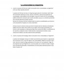 La Universidad en Argentina
