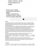 Análisis, reflexión y opinión Tiempos Modernos de Chaplin