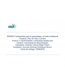 Avance 3. Oportunidades y amenazas (obstáculos)