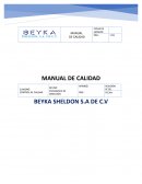 Manual de calidad BEYKA SHELDON S.A DE C.V