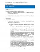 Plan de Mejora, Desarrollo de Habilidades para el Aprendizaje