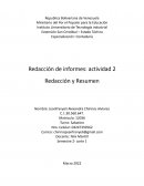 Ensayo sobre el resumen y redacción