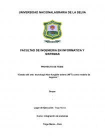Tecnología Non-fungible tokens (NFT) como modelo de negocio. Página 1