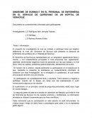 SINDROME DE BORNOUT EN EL PERSONAL DE ENFERMERIA