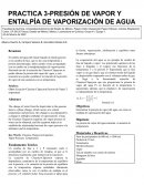 Practica 3: Entalpia de vaporizacion
