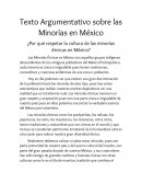 Texto Argumentativo sobre las Minorías en México