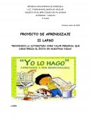 PROYECTO DE APRENDIZAJE RECONOZCO LA AUTOESTIMA COMO VALOR PERSONAL QUE CARACTERIZA EL ÉXITO EN NUESTRAS VIDAS