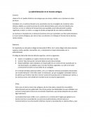 La administración en el mundo antiguo