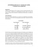 DETERMINACIÓN DE PH Y ÁCIDEZ EN CARNE Y PRODUCTOS CÁRNICOS