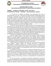 RELACIONES ENTRE PANAMÁ Y ESTADOS UNIDOS. Página 1