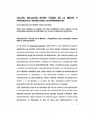 TALLER: RELACIÓN ENTRE TEORÍA DE LA MENTE Y PRAGMÁTICA. BASES PARA LA INTERVENCIÓN