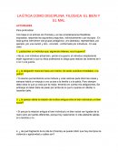 LA ÉTICA COMO DISCIPLINA FILOSICA: EL BIEN Y EL MAL