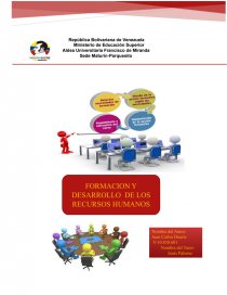 Formacion y desarrollo de los RRHH. Página 1