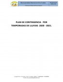 PLAN DE CONTINGENCIA POR TEMPORADAS DE LLUVIAS 2020 - 2021