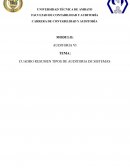 CUADRO RESUMEN TIPOS DE AUDITORIA DE SISTEMAS