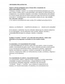 CRITERIOS PEDAGÓGICOS