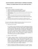 TALLER DE CREACION Y CONSTITUCION DE LA EMPRESA EN COLOMBIA