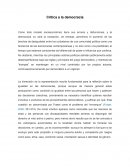 Critica a la democracia