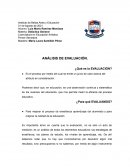 Análisis de la evaluación