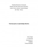 Técnicas para un aprendizaje efectivo
